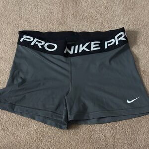 Nike Women's Athletic Shorts in Gray and Black
